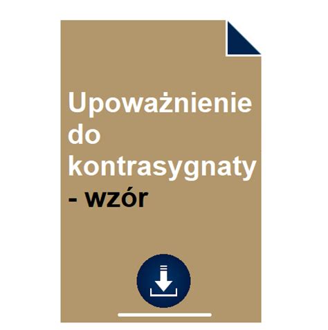 Schemat upoważnienia do kontrasygnaty