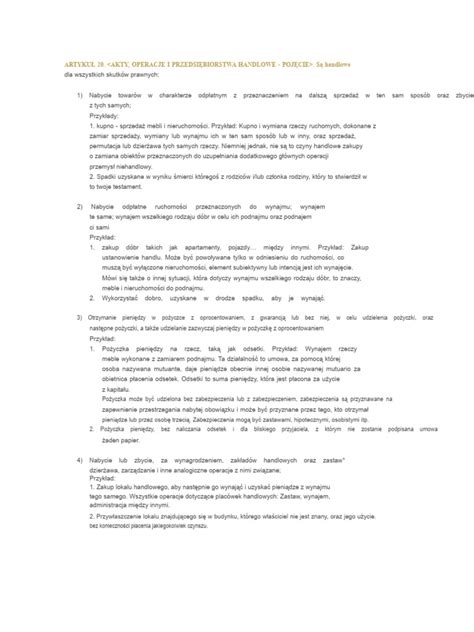 Przykłady czynności zaskarżalnych skargą pauliańską