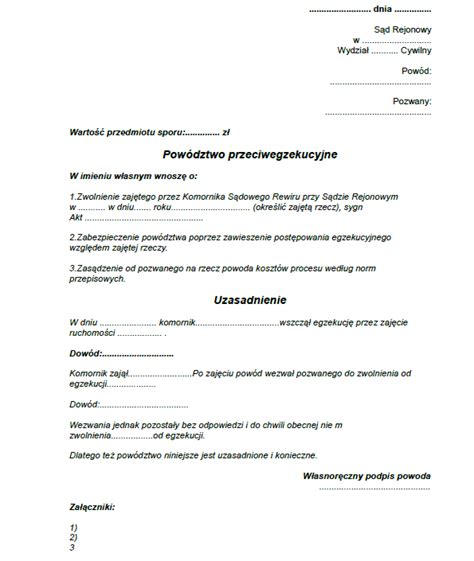 Proces powództwa przeciwegzekucyjnego