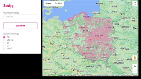 Mapa przedstawiająca zasięg Monitora Sądowego i Gospodarczego.