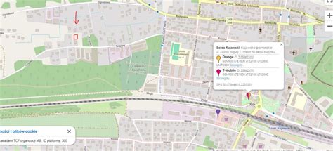 Mapa Turośni Dolnej z zaznaczoną lokalizacją nieruchomości