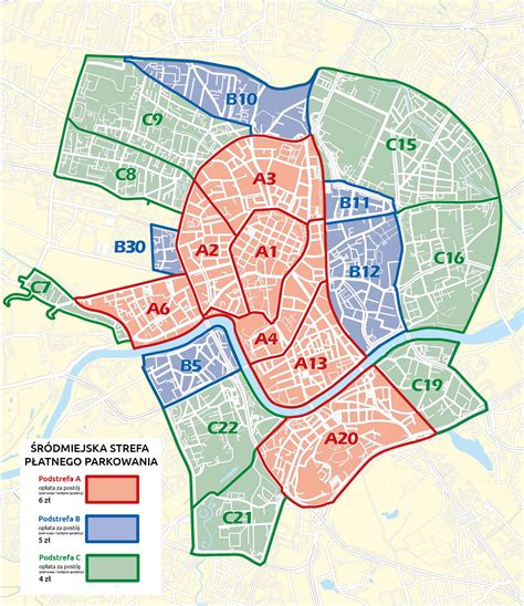 Mapa strefy płatnego parkowania